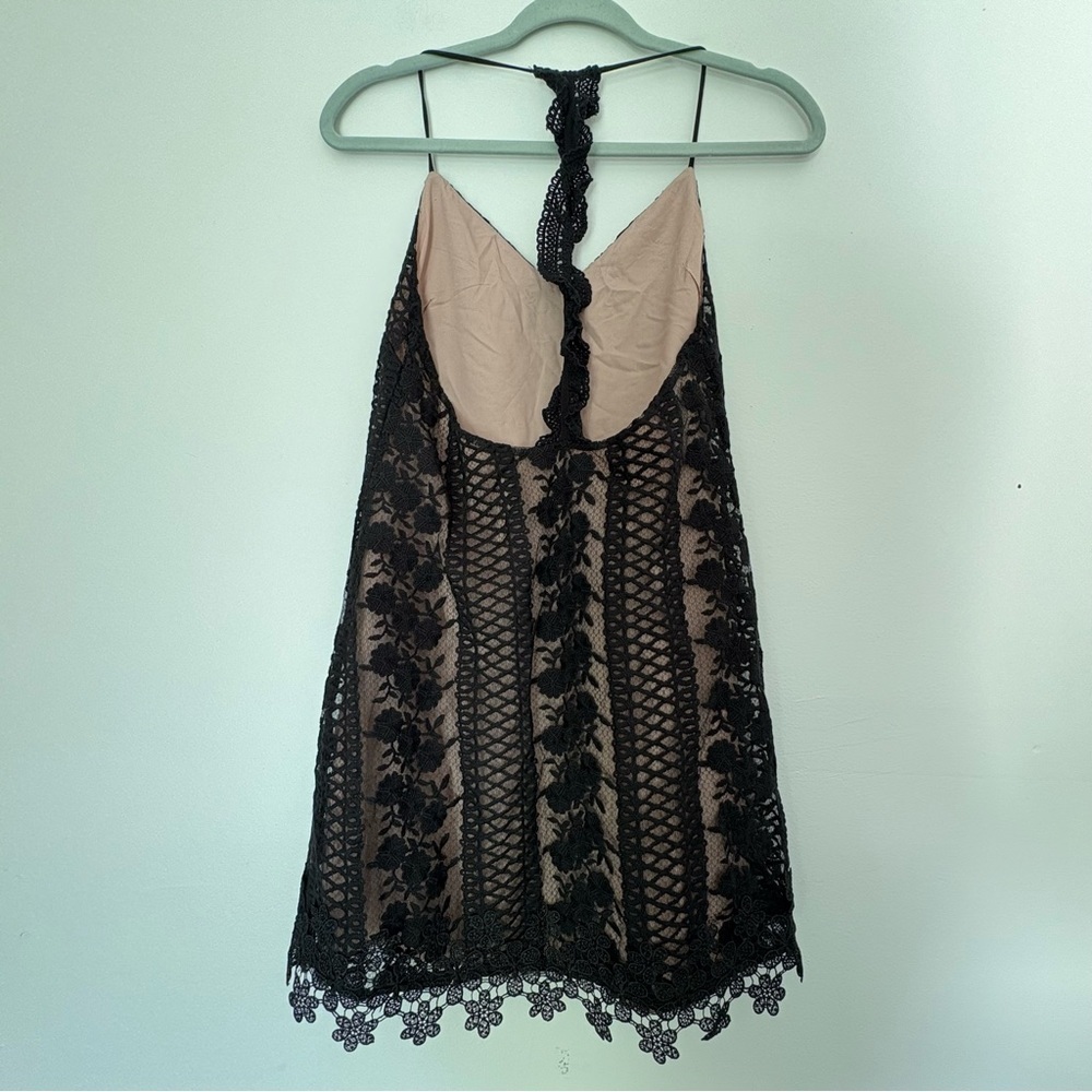 NWT Revolve NBD Acadia Dress in black and nude floral lace over halter dress S - Picture 4 of 16
